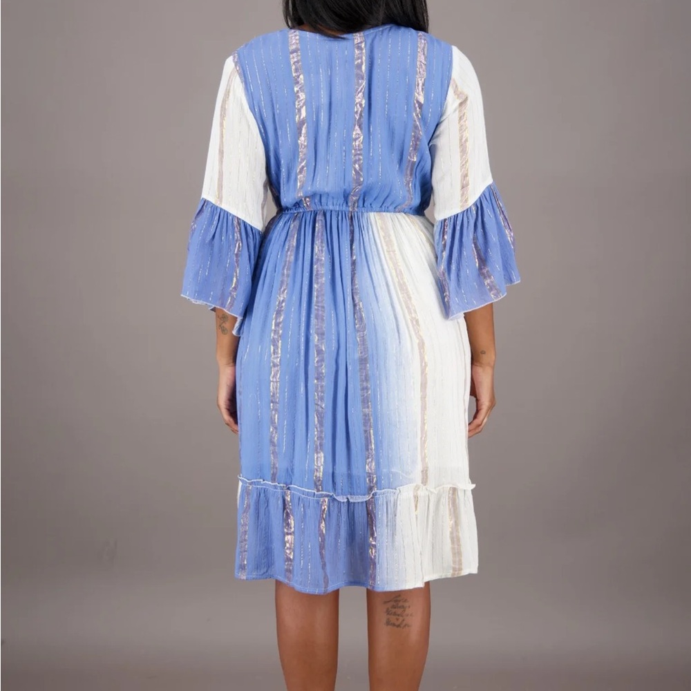 Horizon Smocked Festival Boho Midi Dress made in India 24963 - Picture 2 of 2